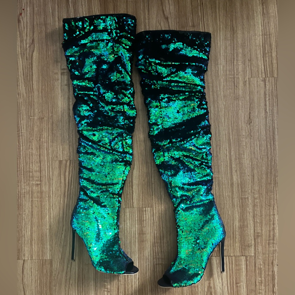 Cape Robbin Mermaid thigh high boots sz 8